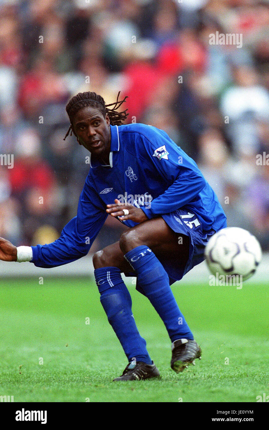 MARIO MELCHIOT Chelsea FC FULHAM Londra Inghilterra 30 Settembre 2001 Foto Stock