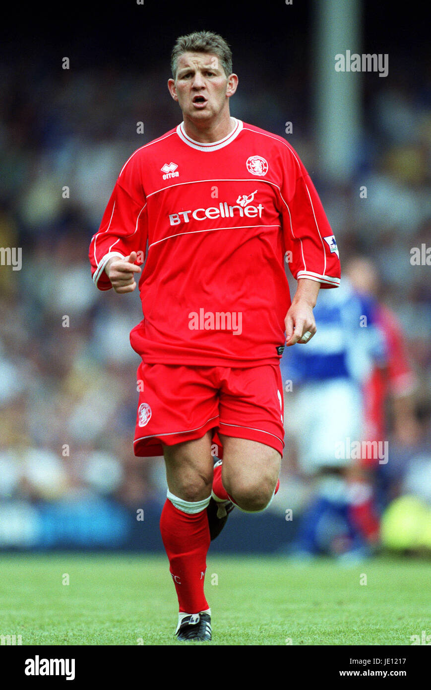 DEAN WINDASS MIDDLESBROUGH FC LIVERPOOL Goodison Park 25 Agosto 2001 Foto Stock