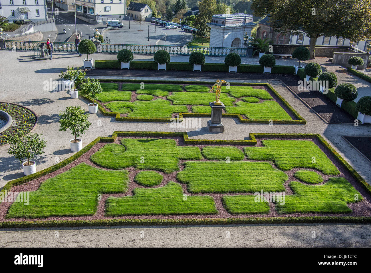 Schloss Weilburg Parkanlage mit Foto Stock