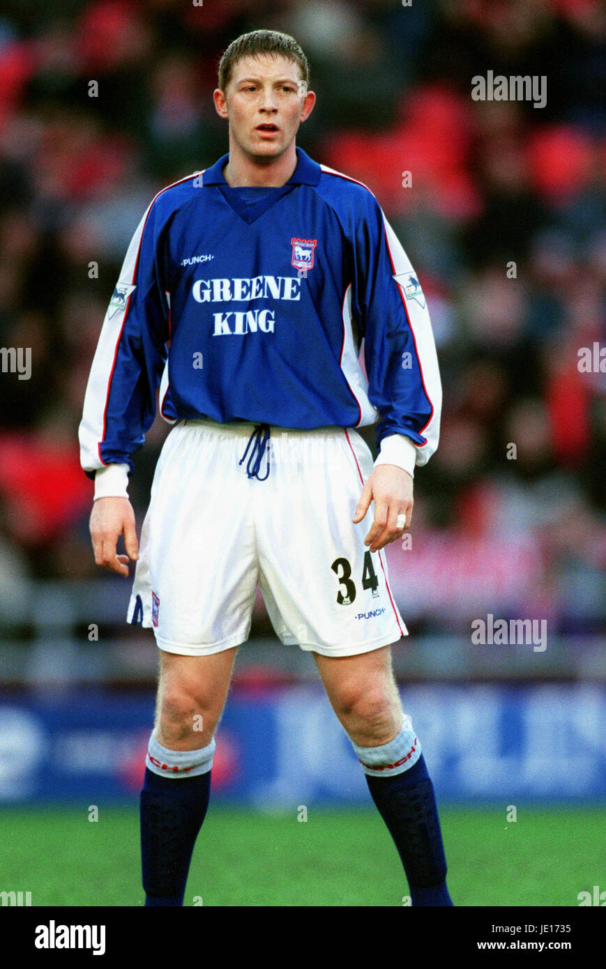 ALUN ARMSTRONG IPSWICH TOWN FC STADIO DELLA LUCE SUNDERLAND INGHILTERRA 27 Gennaio 2001 Foto Stock