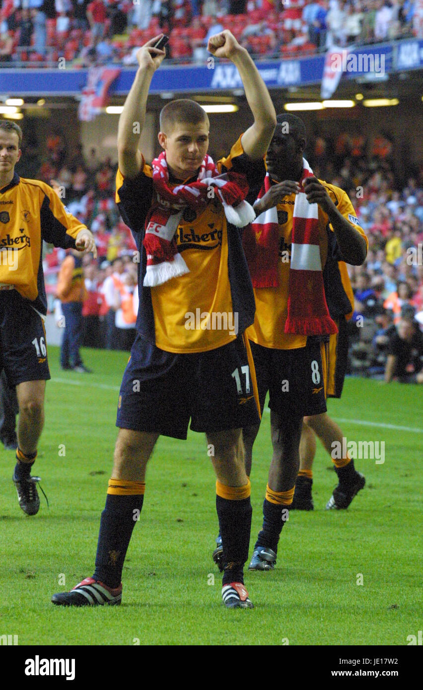 STEVEN GERRARD ARSENAL V LIVERPOOL Millenium Stadium Cardiff Galles 12 Maggio 2001 Foto Stock