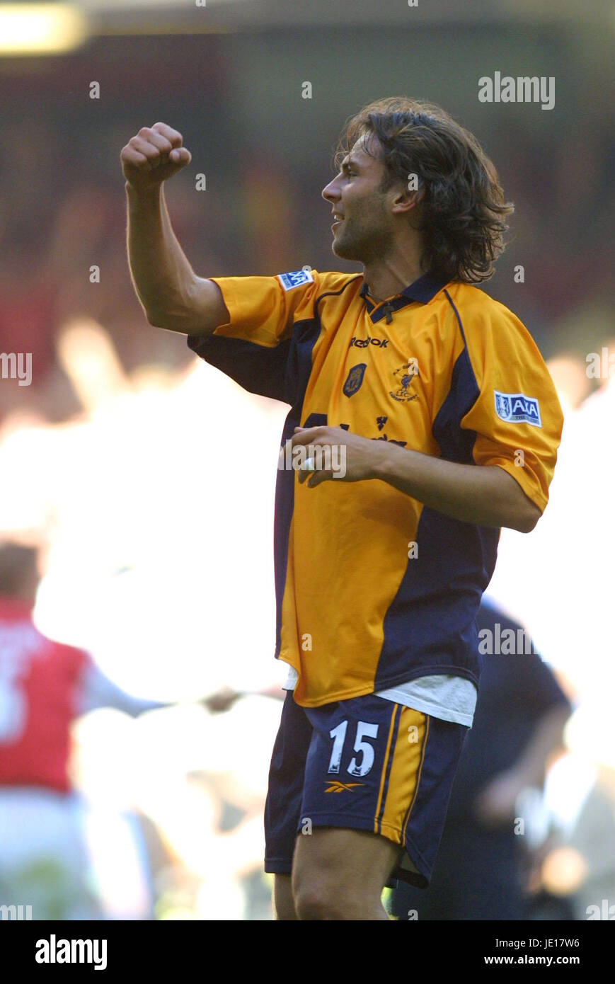 PATRIK BERGER ARSENAL V LIVERPOOL Millenium Stadium Cardiff Galles 12 Maggio 2001 Foto Stock