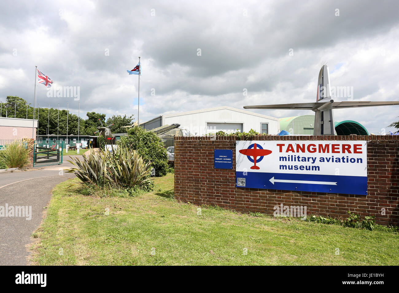 Viste generali di militari Tangmere Aviation Museum, Tangmere, vicino a Chichester, West Sussex, Regno Unito. Foto Stock