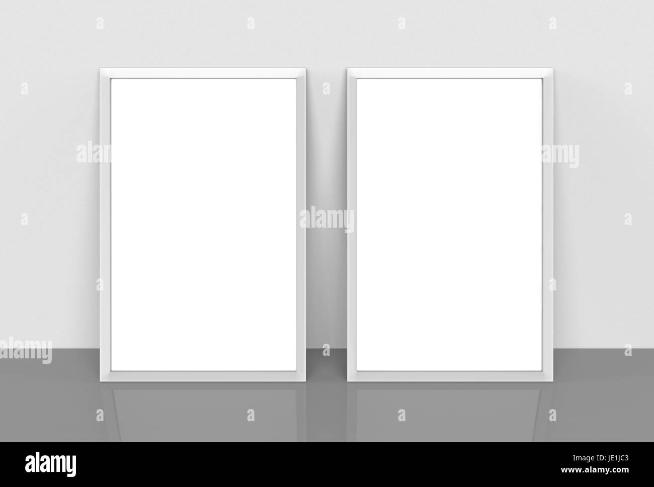 Mockup di foto o un poster con morbide ombre e punti di luce. 3D illustra Foto Stock