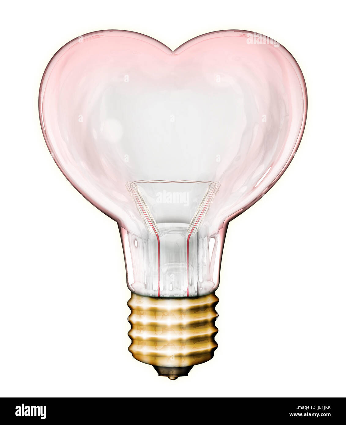 Illustrazione Digitale del cuore di luce a forma di lampadina Foto stock -  Alamy