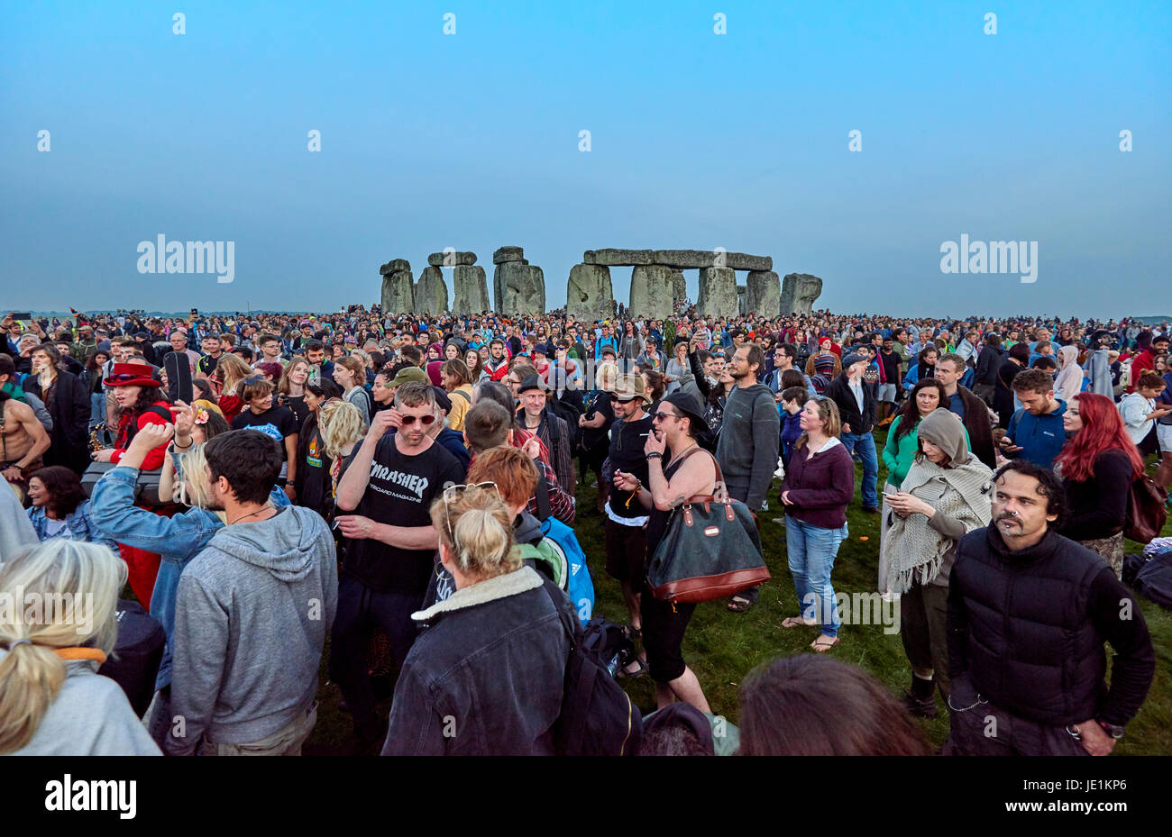 Stonehenge Solstizio d'estate Tour Sunrise 21 Giugno 2063 Foto Stock