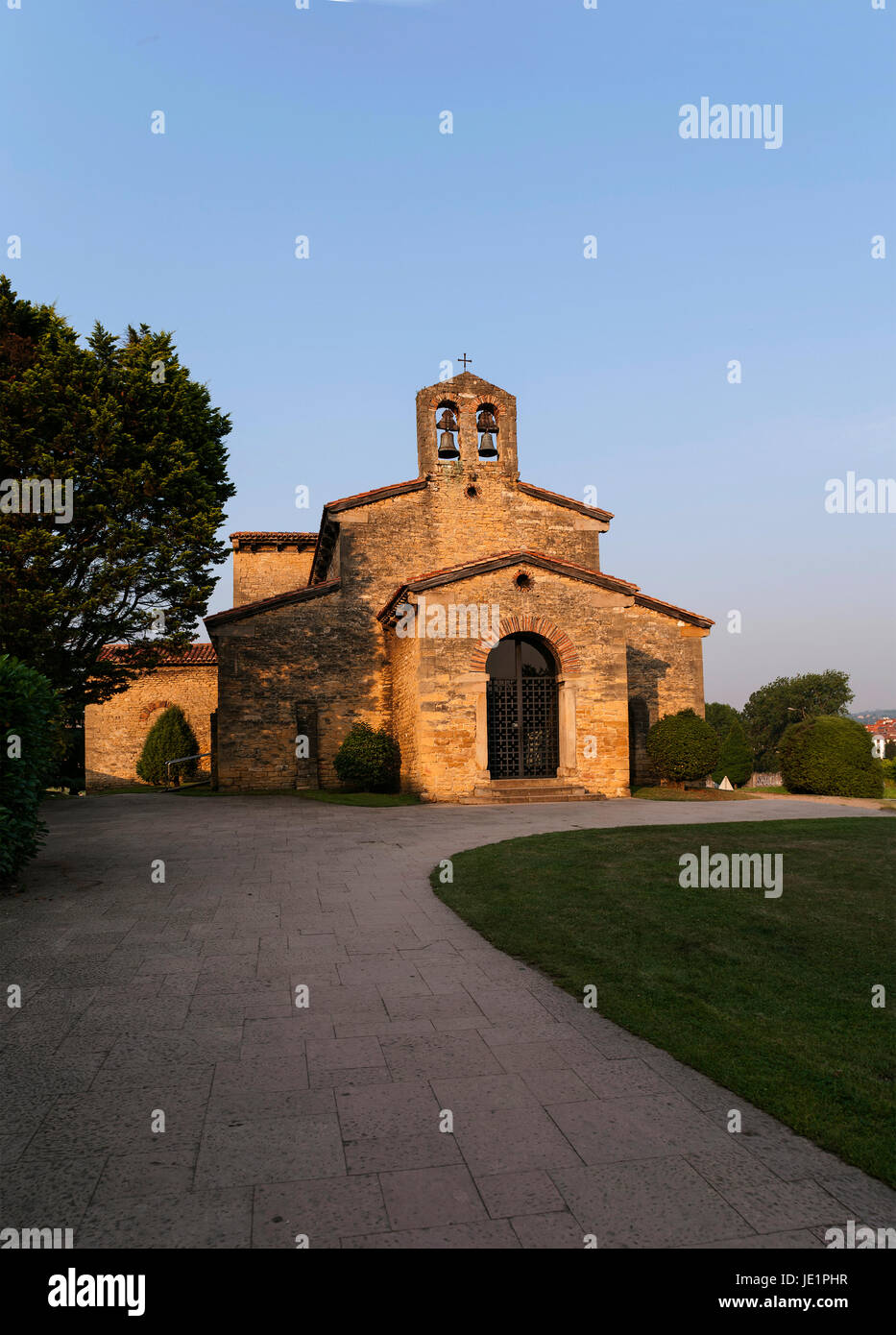 Chiesa Santullano Oviedo Asturias Foto Stock