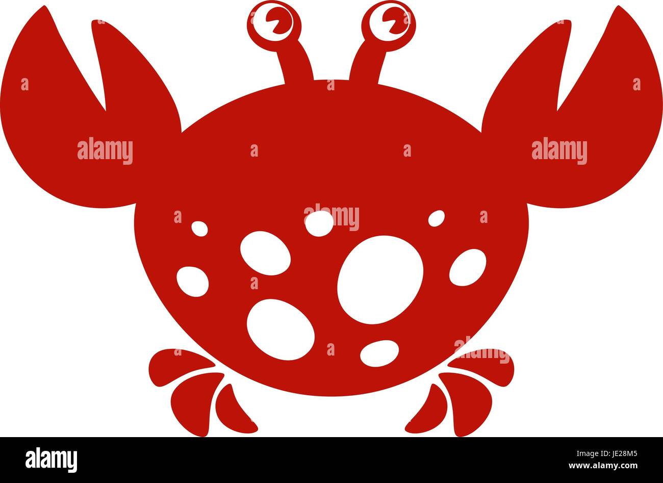 Granchio. Vettore stilizzata immagine su sfondo bianco Foto Stock