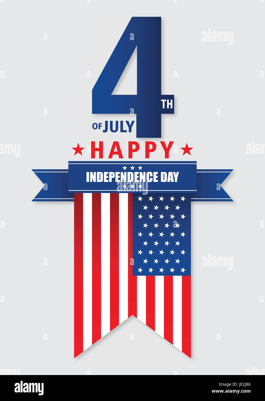 American Independence day poster Illustrazione Vettoriale
