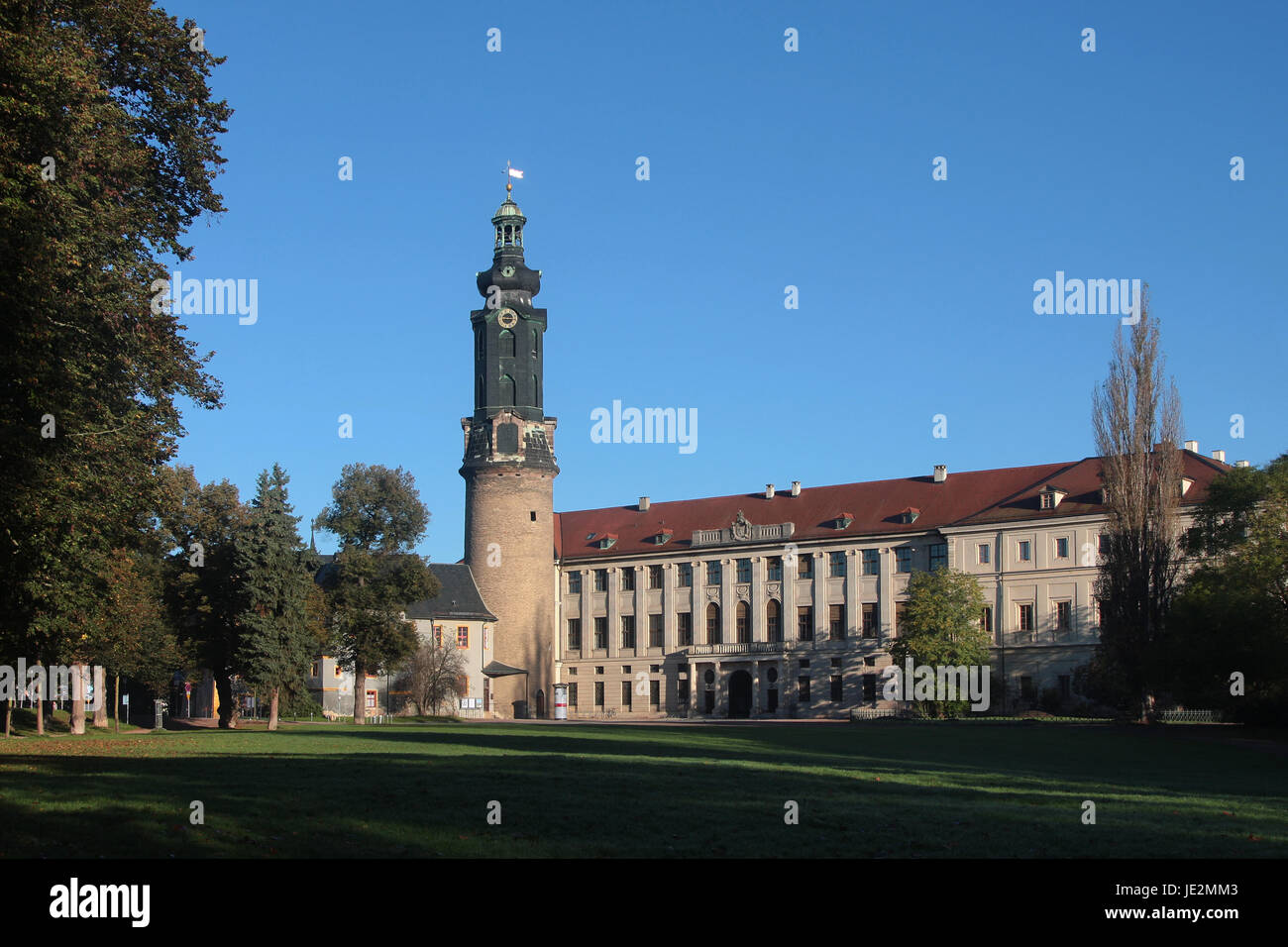 Castello città di Weimar Foto Stock