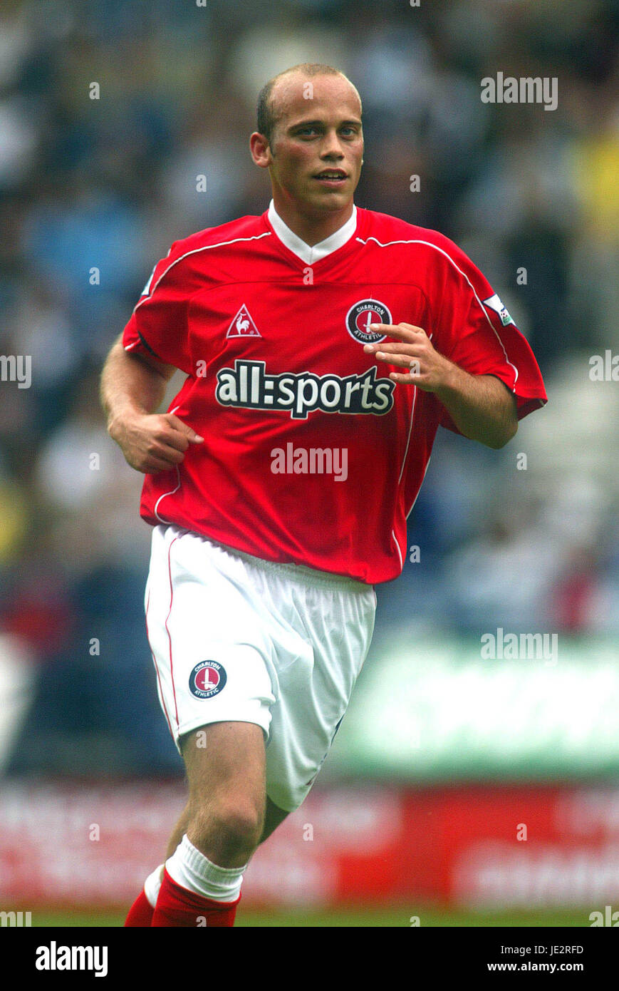 CLAUS JENSEN Charlton Athletic FC Reebok Stadium BOLTON BOLTON 25 Agosto 2002 Foto Stock