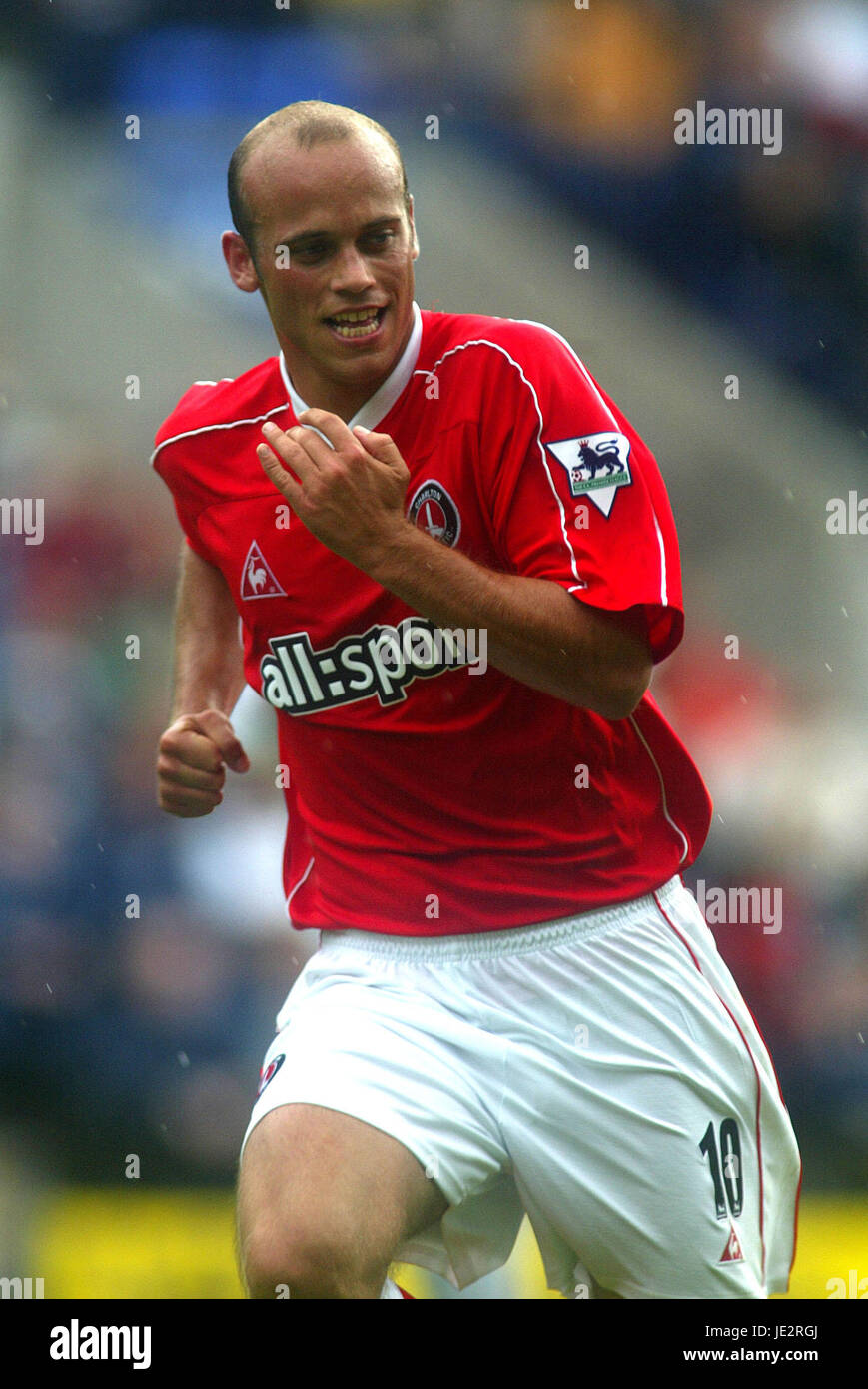 CLAUS JENSEN Charlton Athletic FC Reebok Stadium BOLTON BOLTON 25 Agosto 2002 Foto Stock