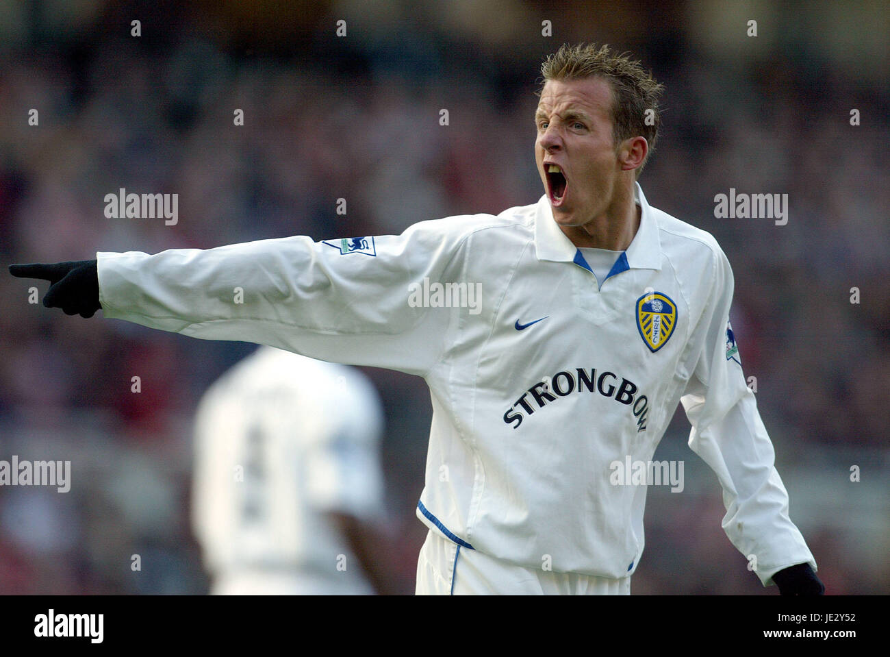 LEE BOWYER Leeds United FC RIVERSIDE STADIUM MIDDLESBROUGH INGHILTERRA 26 Ottobre 2002 Foto Stock