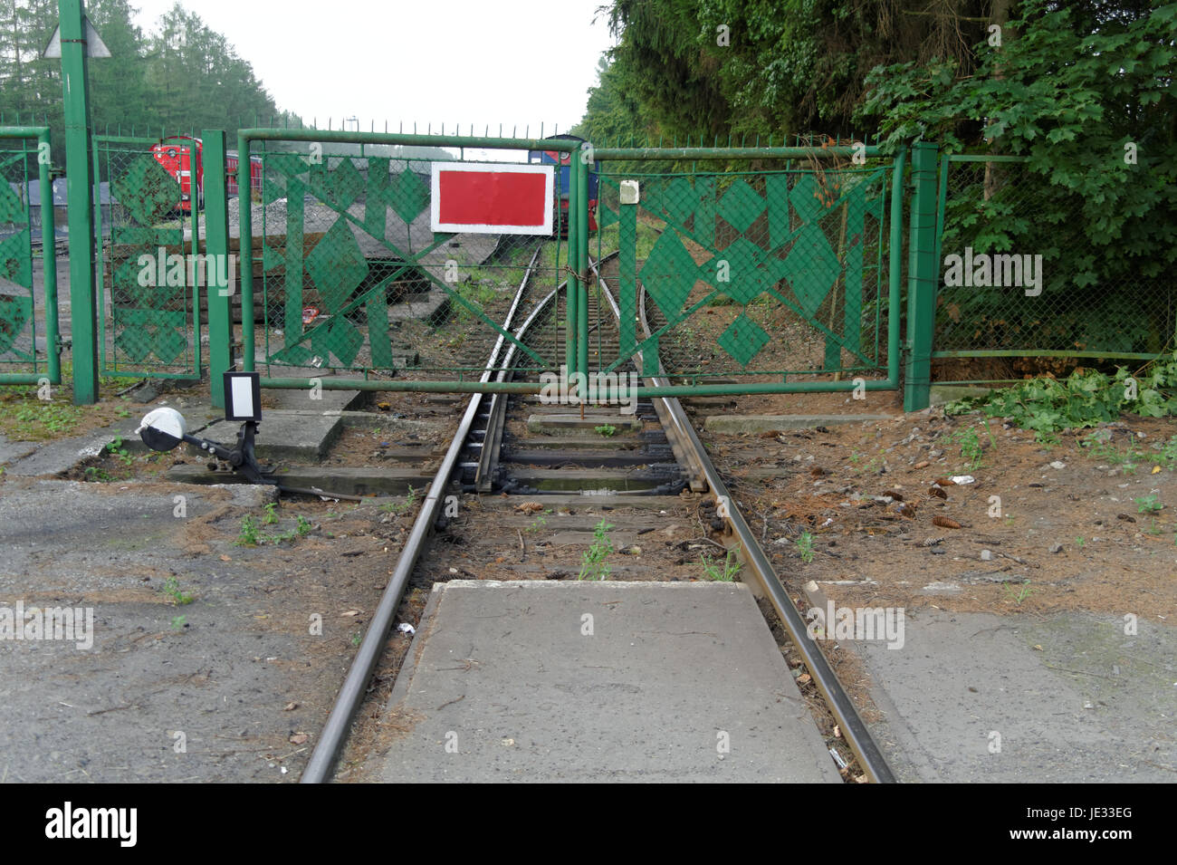 Stazione ferroviaria chiusa entrata alla vecchia stazione Foto Stock