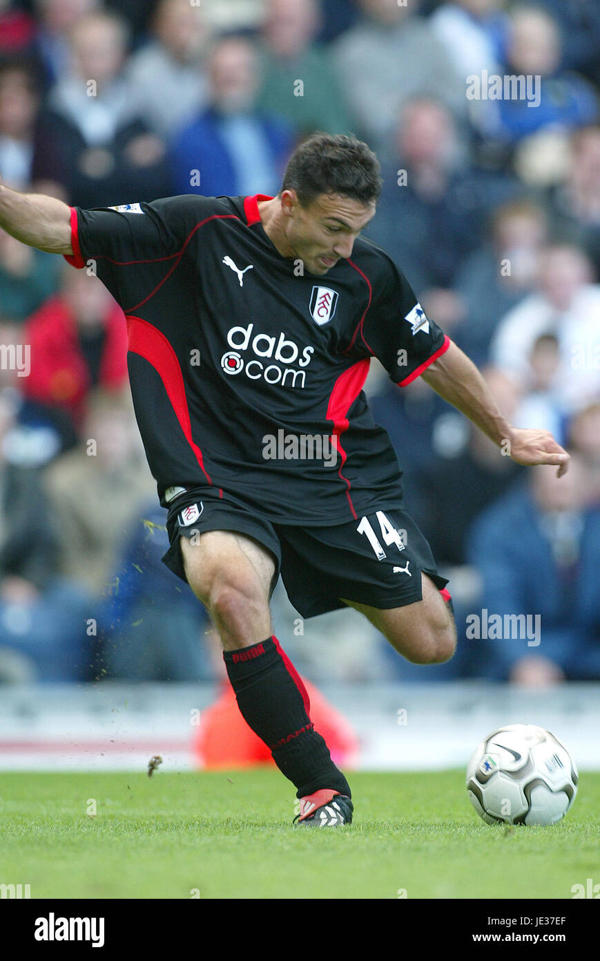 STEED MALBRANQUE Fulham FC EWOOD PARK BLACKBURN 28 Settembre 2003 Foto Stock