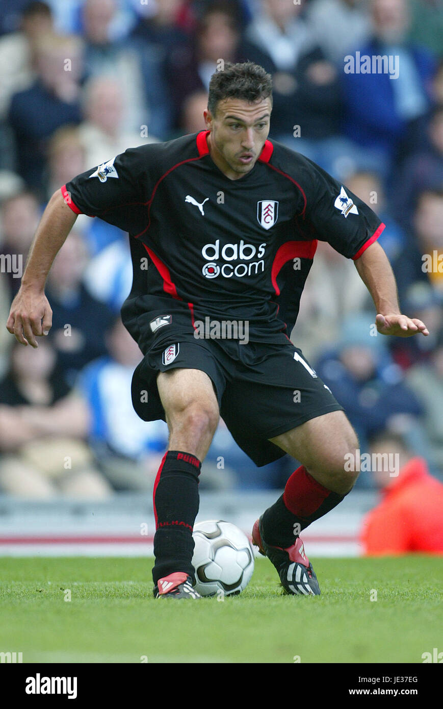 STEED MALBRANQUE Fulham FC EWOOD PARK BLACKBURN 28 Settembre 2003 Foto Stock