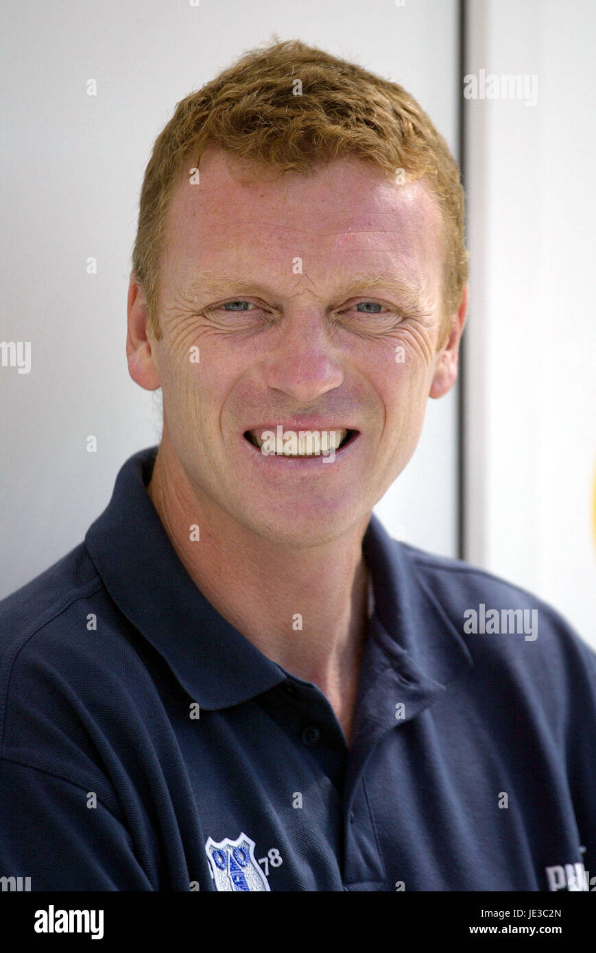 DAVID MOYES EVERTON MANAGER Preston Inghilterra 02 Agosto 2003 Foto Stock