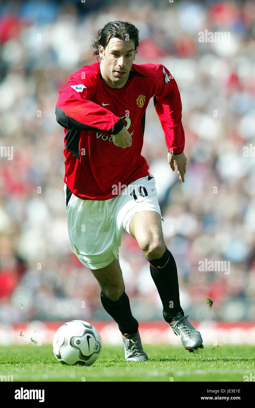 RUUD VAN NISTELROOY DEL MANCHESTER UNITED FC OLD TRAFFORD MANCHESTER 05 Aprile 2003 Foto Stock