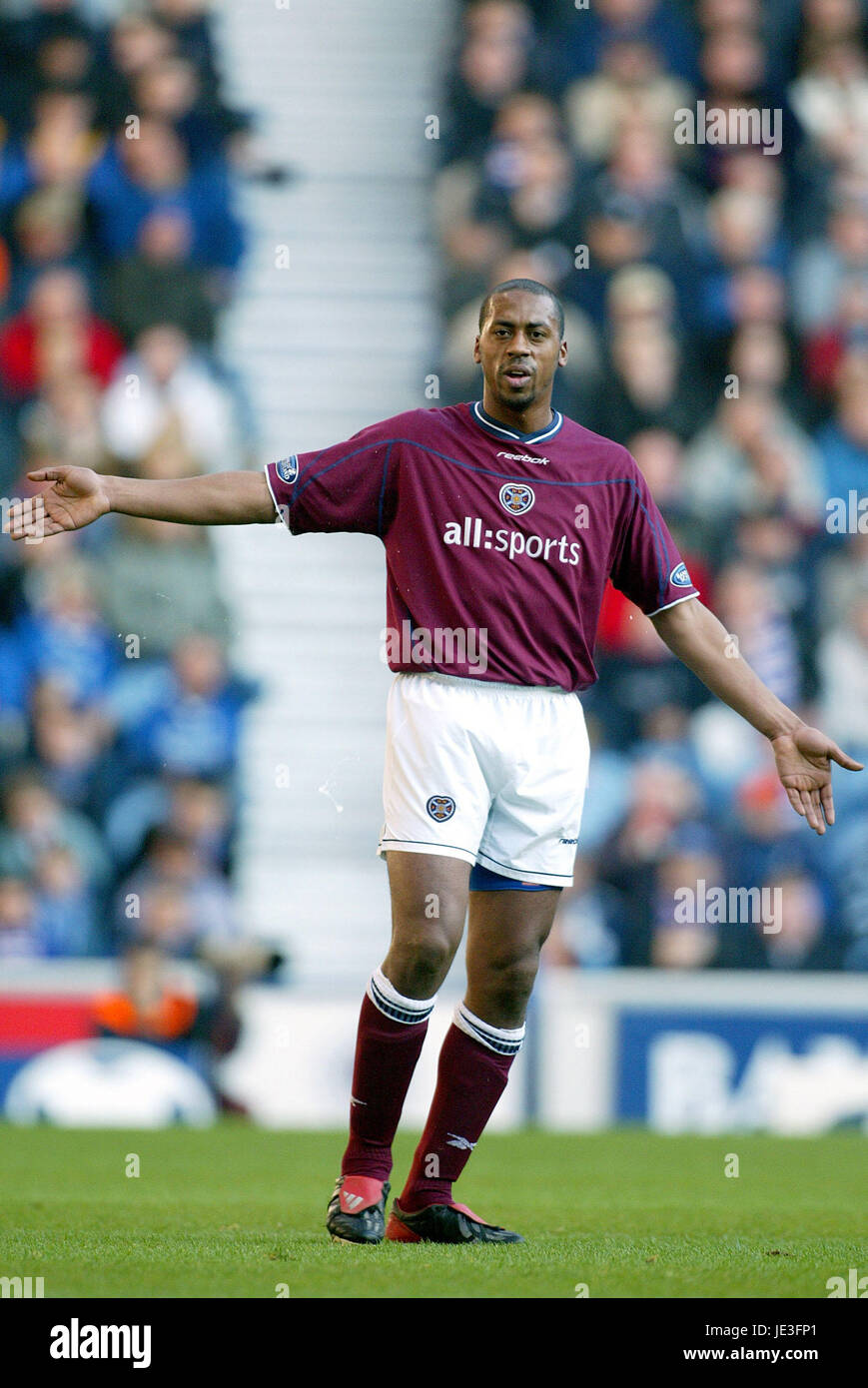 MARK de VRIES CUORE DI MIDLOTHIAN FC IBROX GLASGOW 15 Febbraio 2003 Foto Stock