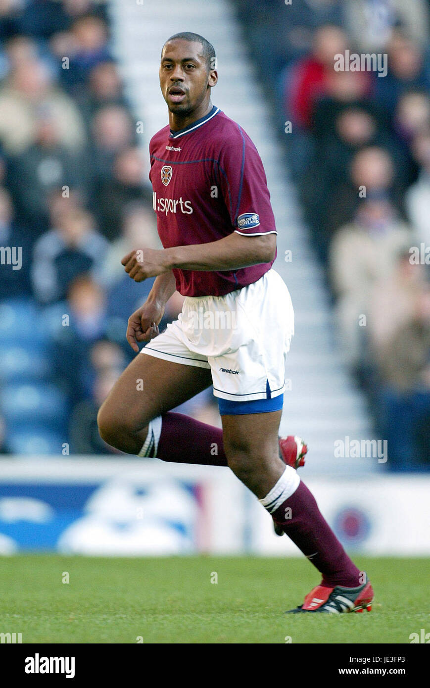 MARK de VRIES CUORE DI MIDLOTHIAN FC IBROX GLASGOW 15 Febbraio 2003 Foto Stock