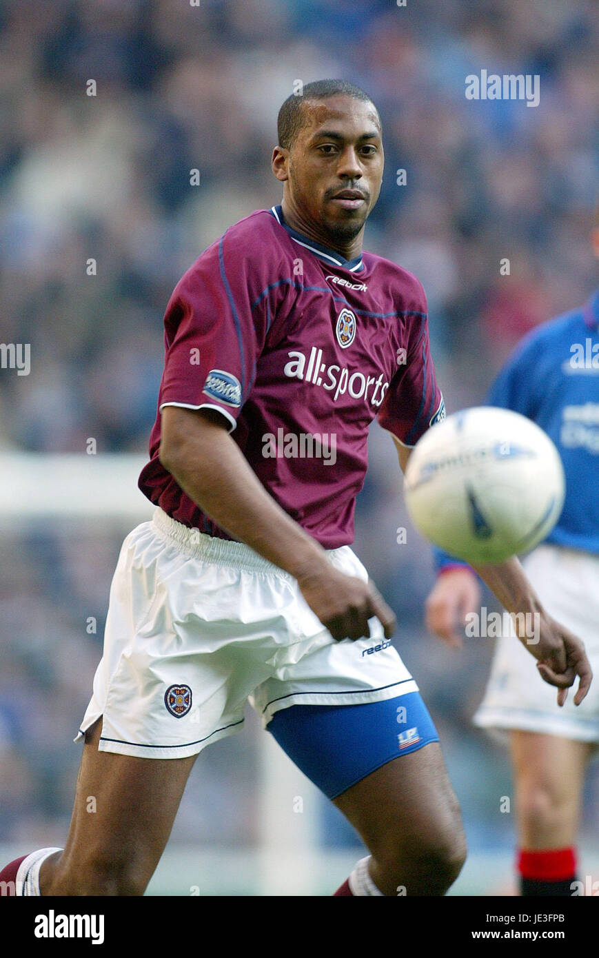 MARK de VRIES CUORE DI MIDLOTHIAN FC IBROX GLASGOW 15 Febbraio 2003 Foto Stock