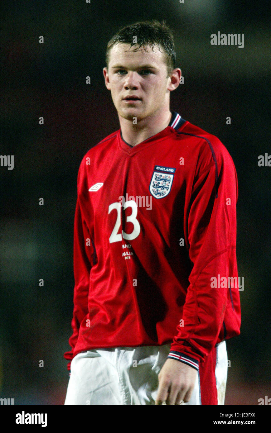 WAYNE ROONEY, Inghilterra e Everton FC, ENGLAND V AUSTRALIA, 2003 Foto Stock