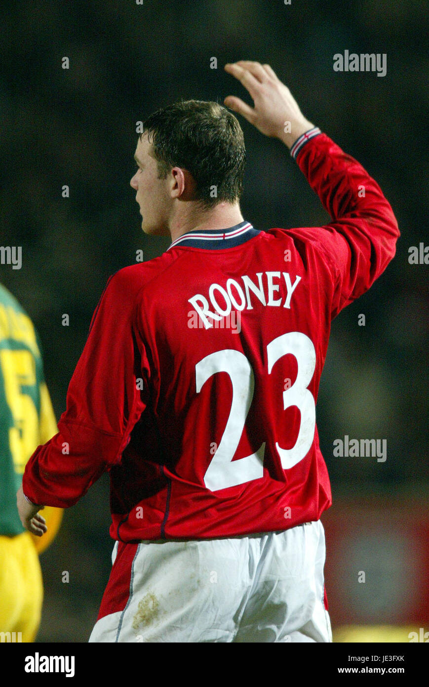 WAYNE ROONEY, Inghilterra e Everton FC, ENGLAND V AUSTRALIA, 2003 Foto Stock