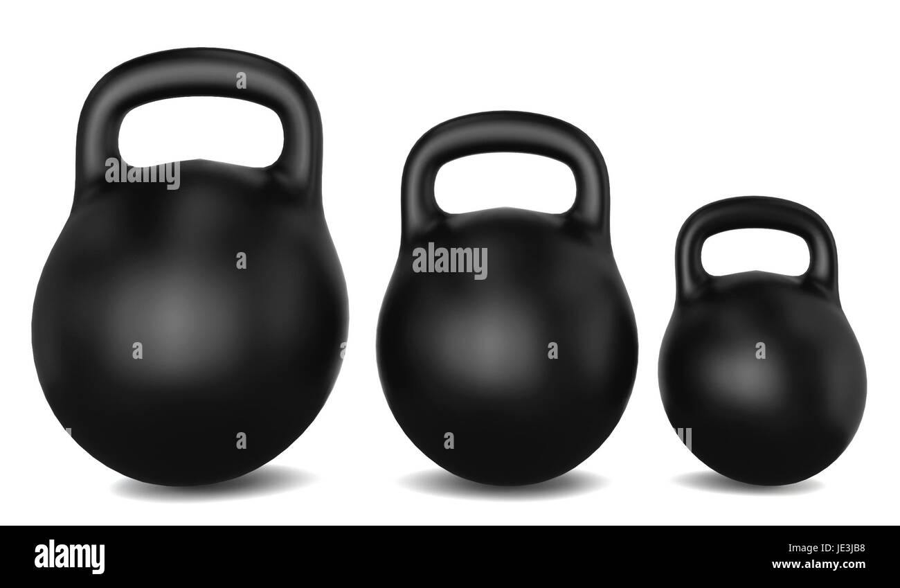 Il peso del ferro. 3d'illustrazione su sfondo bianco Foto Stock