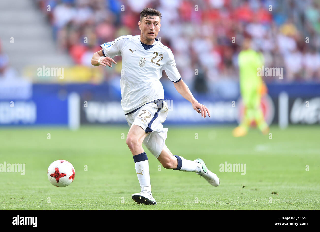 Alex Ferrari durante la UEFA Europei Under-21 match tra Repubblica Ceca e Italia il 21 giugno 2017 in Tychy, Polonia. (Foto di MB Media) Foto Stock