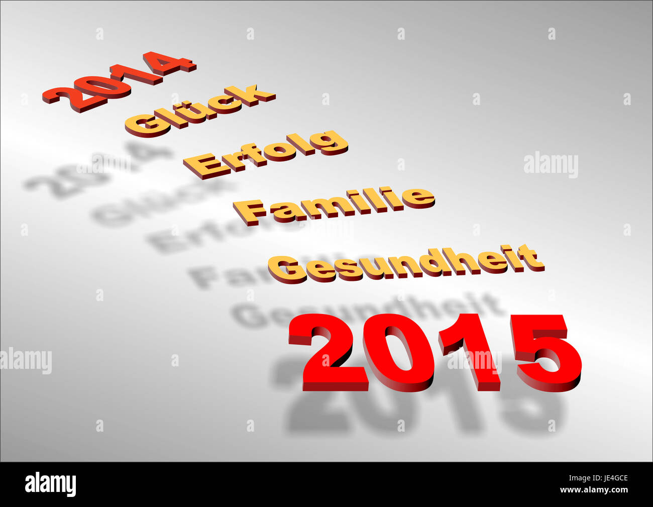 Silvestro und Neujahr 2015 Foto Stock
