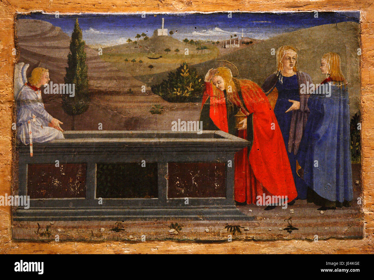 Sansepolcro: Museo di Piero della Francesca: restaurato dipinto di Piero della Francesca parte del polittico della Madonna della Misericordia Foto Stock