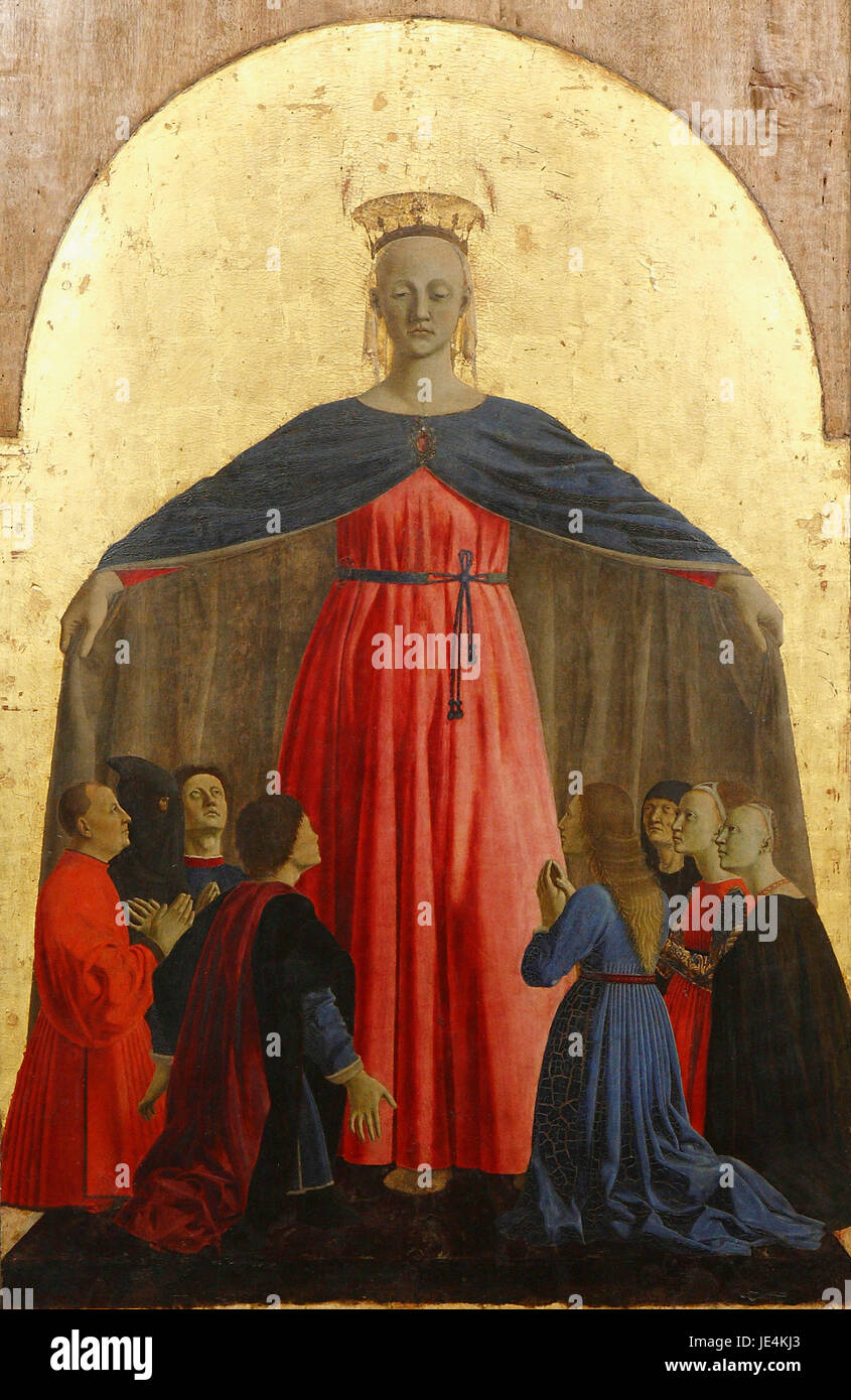 Italia Toscana Museo di Sansepolcro Piero della Francesca Polittico della Misericordia di Piero della Francesca Foto Stock