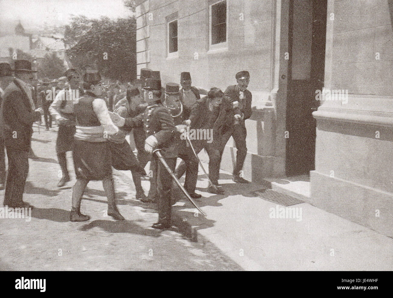 Arresto di lance-bombes Sarajevo 1914 Foto Stock