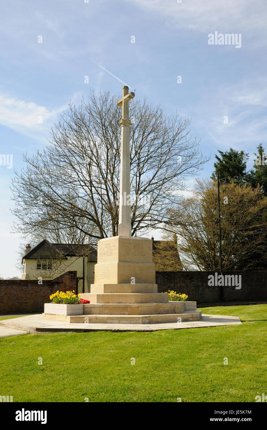 War Memorial, Northaw, Hertfordshire Foto Stock