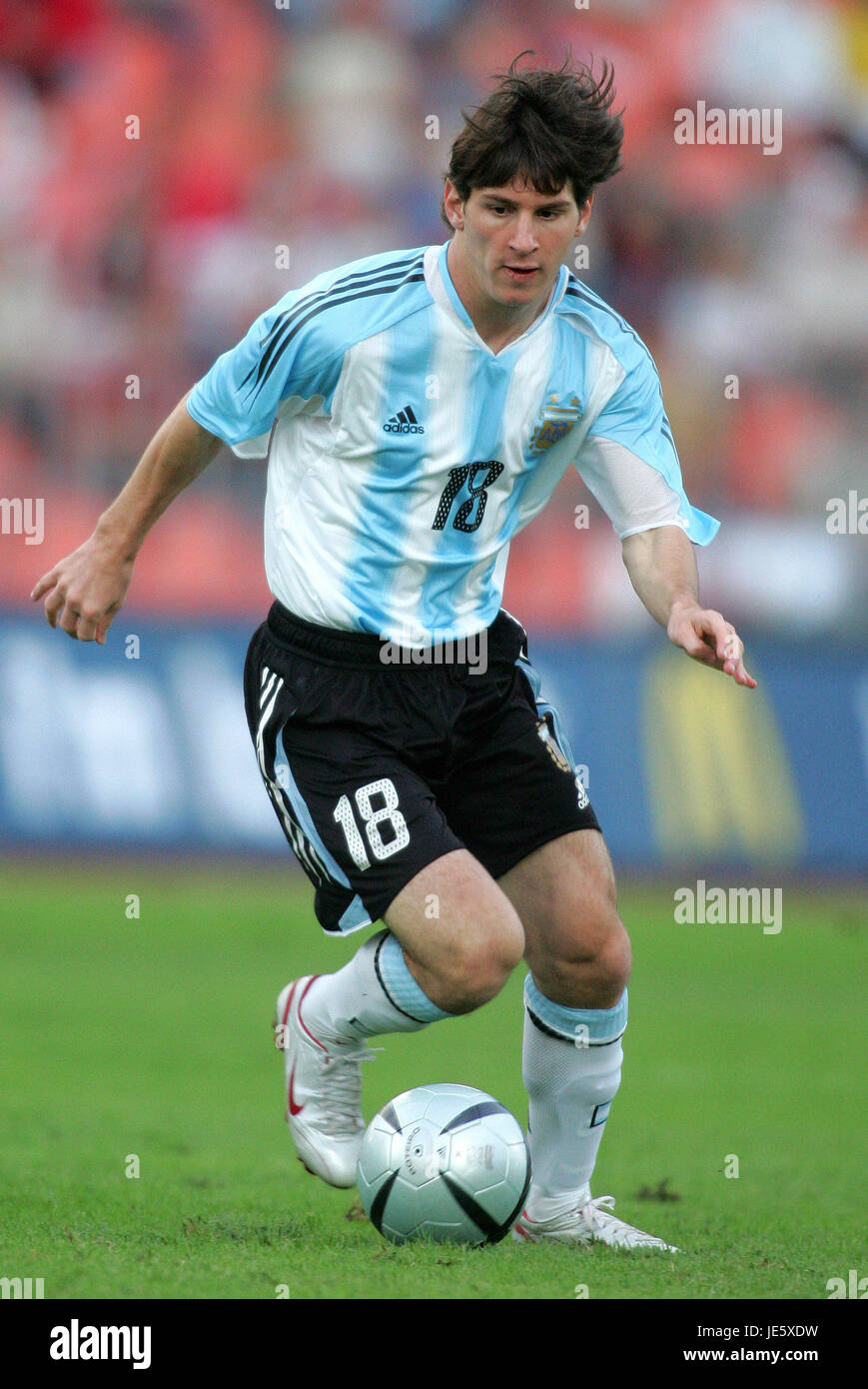 LIONEL MESSI Argentina Puskas Ferenc Stadion BUDAPEST UNGHERIA 17 Agosto 2005 Foto Stock