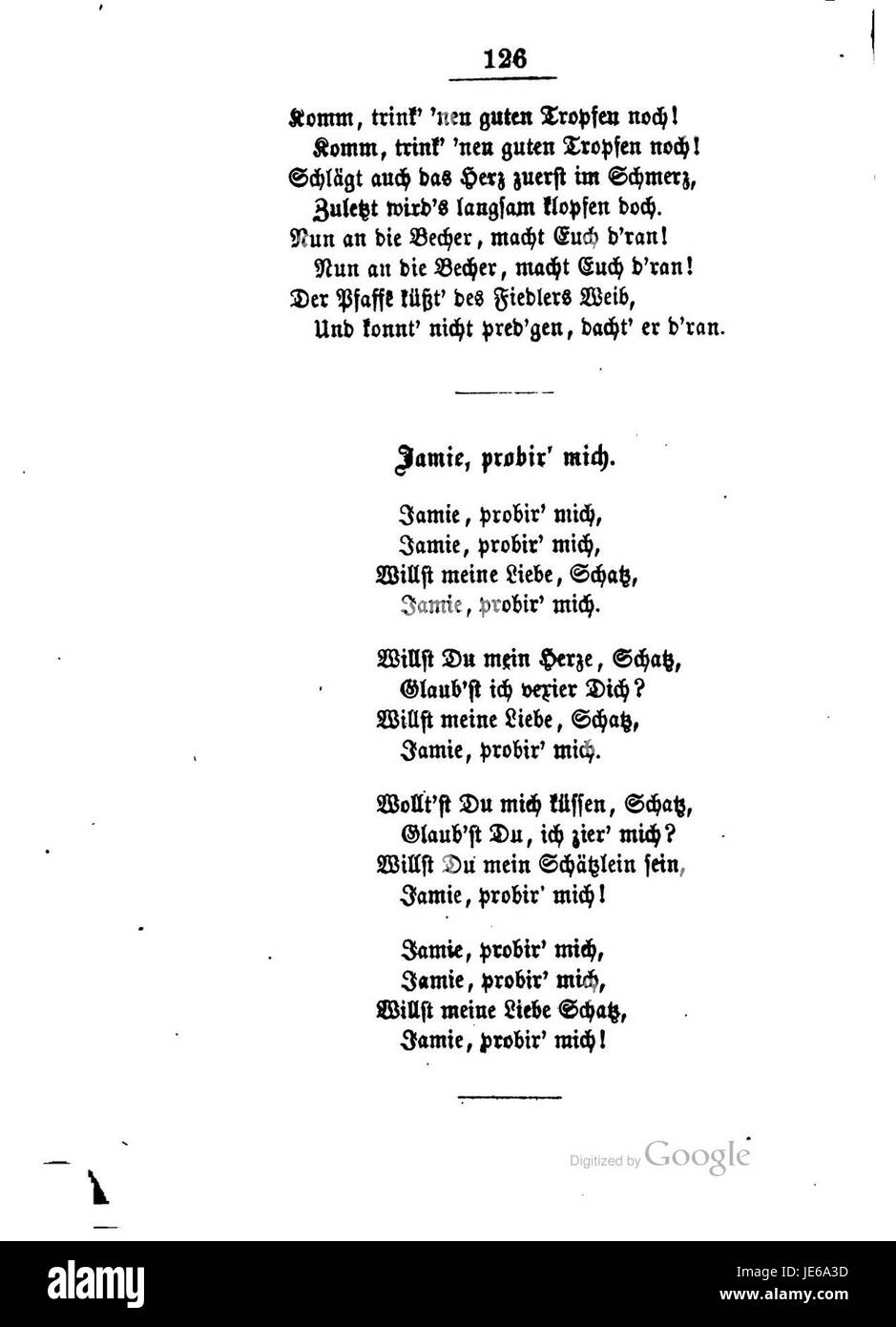 Burns Lieder und Balladen 126 è una raccolta di canzoni e ballate del poeta scozzese Robert Burns. L'opera presenta il suo stile rinomato, esplorando temi di amore, natura e identità scozzese attraverso l'espressione lirica. Foto Stock
