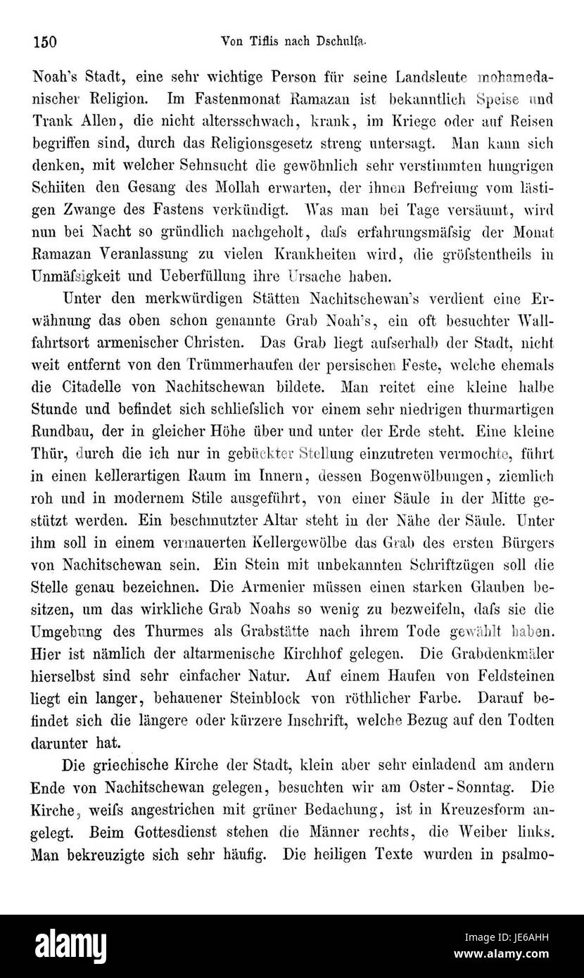 Reise nach Persien (viaggio in Persia) è un diario di viaggio scritto da Heinrich Brugsch, che descrive le sue esperienze e osservazioni durante i suoi viaggi in Persia. Il primo volume è stato pubblicato nel 166 e copre vari aspetti culturali e geografici della regione. Foto Stock