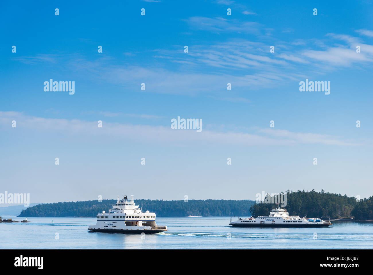 British Columbia traghetti, vicino alla baia di Schwartz, British Columbia, Canada Foto Stock