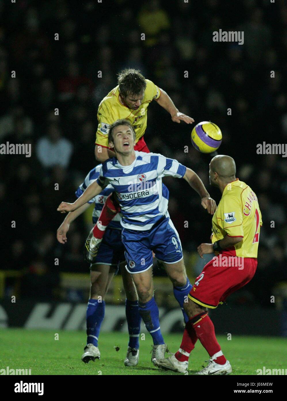 JOHN DEMERITO & KEVIN DOYLE WATFORD V READING VICARAGE ROAD WATFORD GRAN BRETAGNA 09 Dicembre 2006 Foto Stock