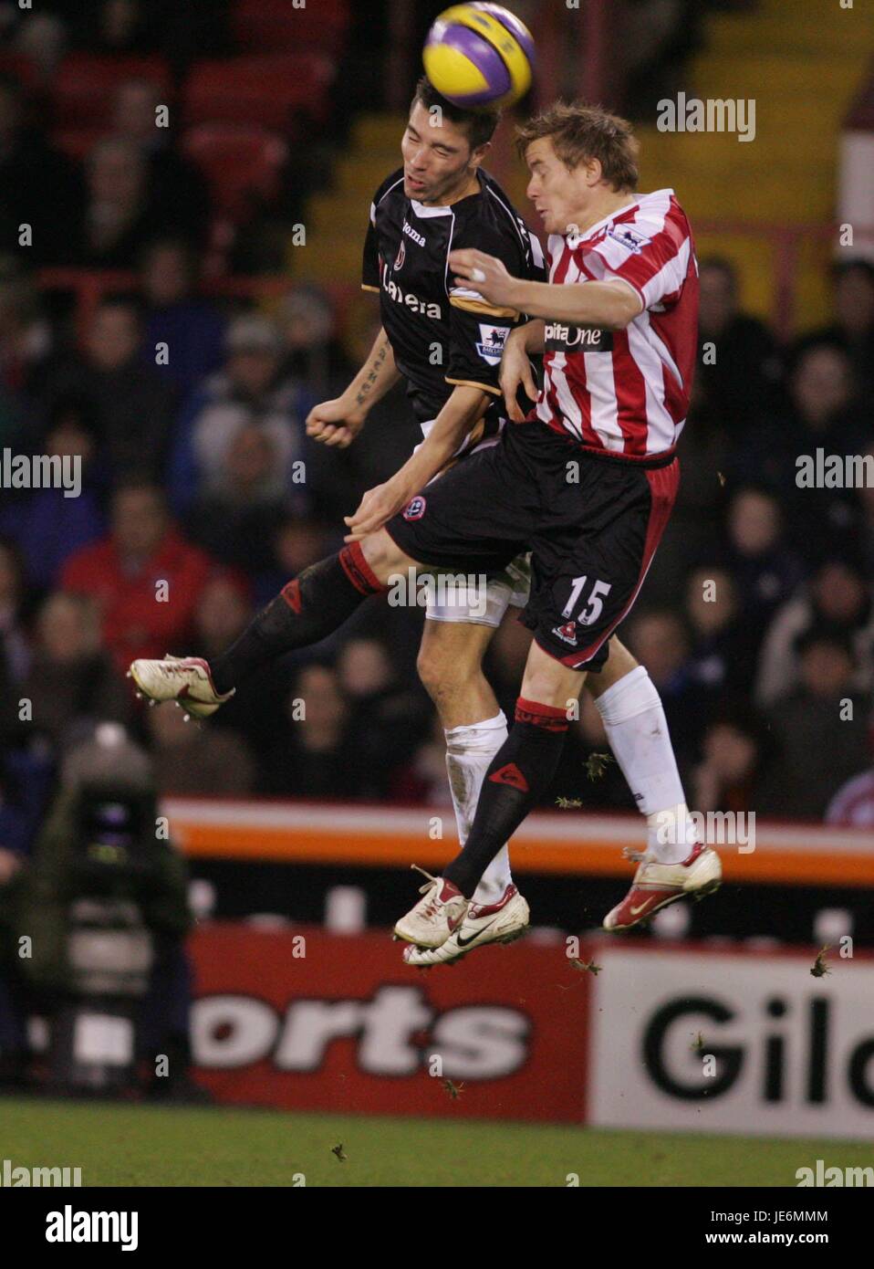 DARREN AMBROSE & ROBERT KOZLUK SHEFFIELD UTD V CHARLTON BRAMALL LANE SHEFFIELD GRAN BRETAGNA 02 Dicembre 2006 Foto Stock