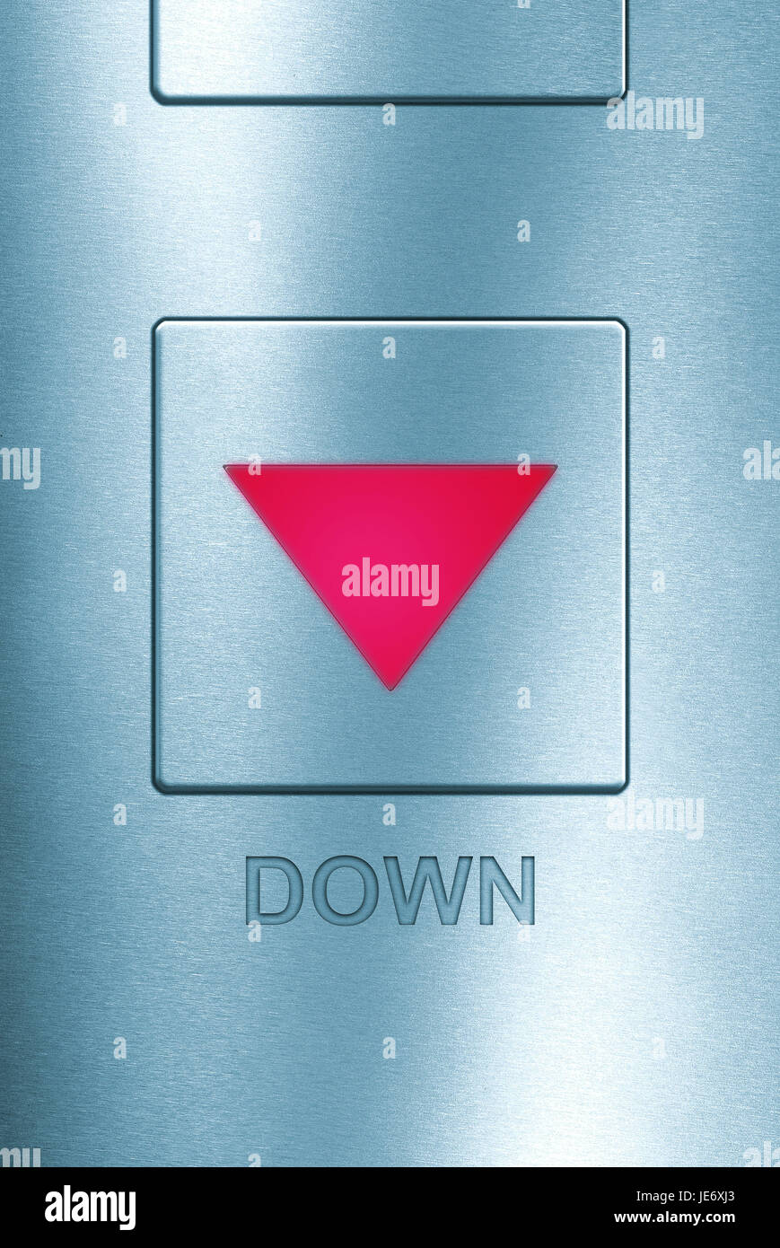 Sollevamento del pannello di collegamento, verso il basso al di sotto di esso, Foto Stock
