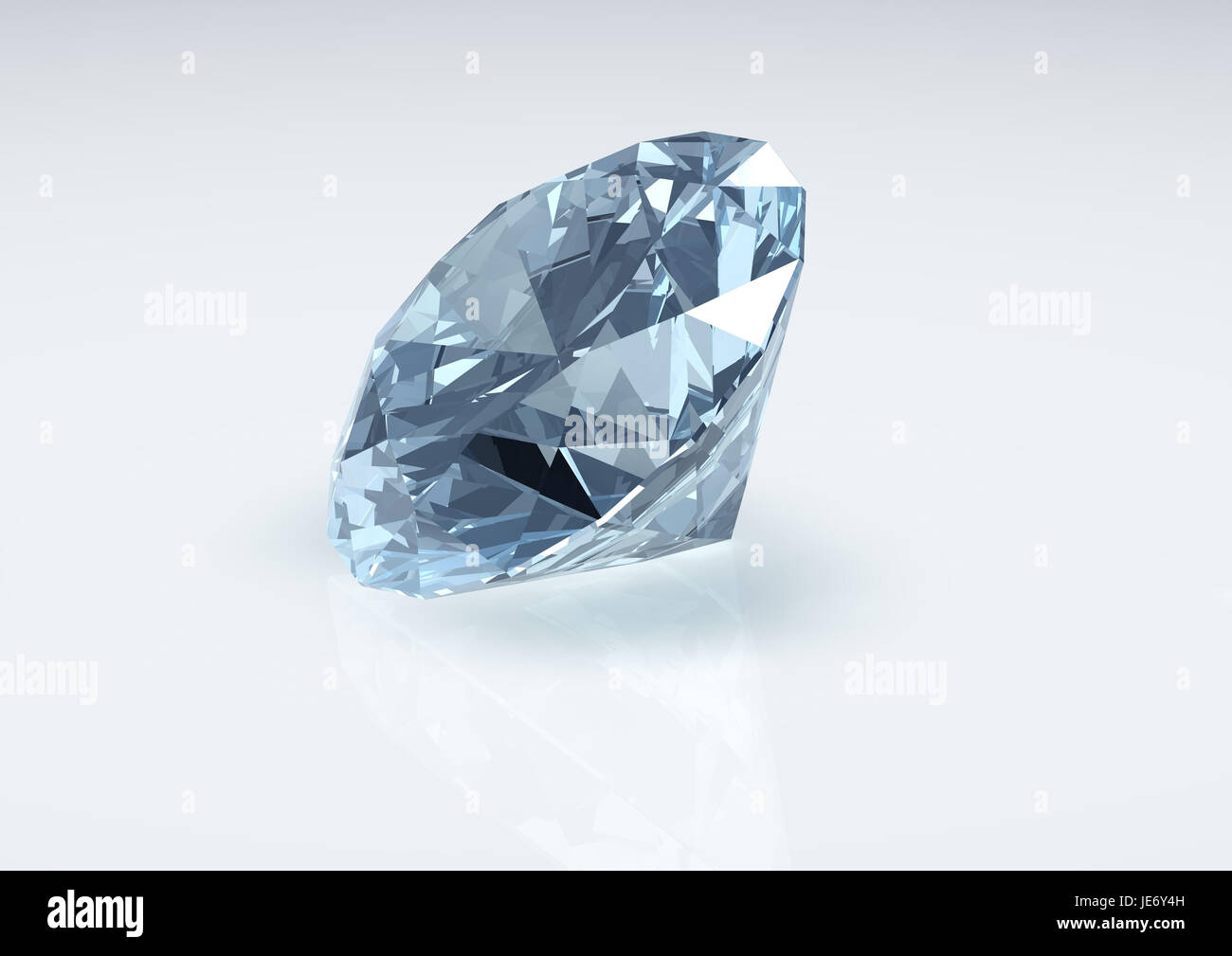 Diamante su sfondo bianco, Foto Stock