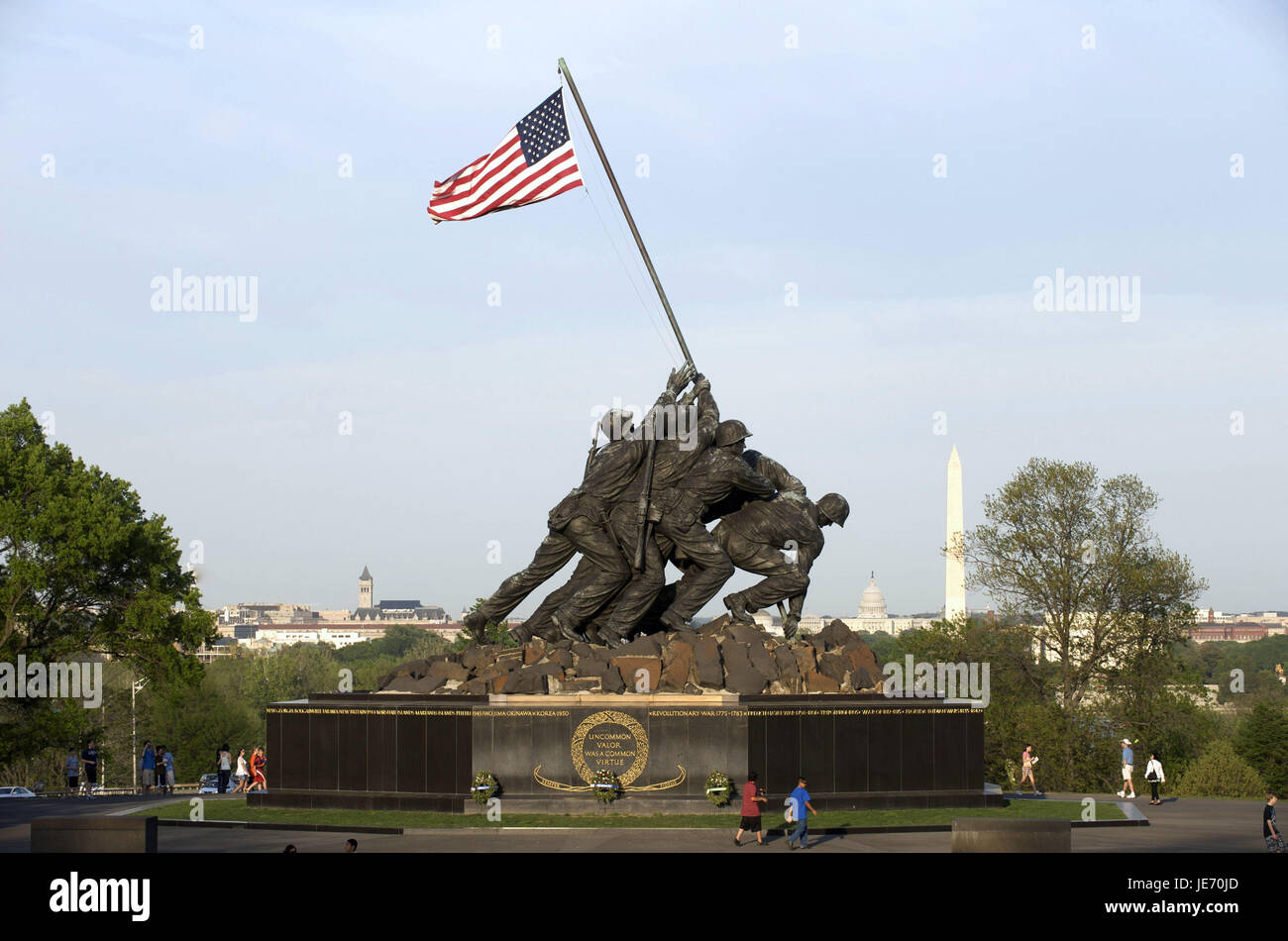 Stati Uniti, America, Washington D.C., il US Marine Corps War Memorial, Foto Stock