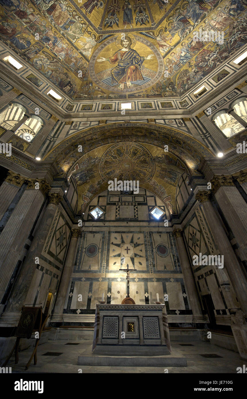L'Italia, Toscana, Firenze, Cattedrale di Santa Maria del Fiore, edificio a cupola, vista interna, Foto Stock