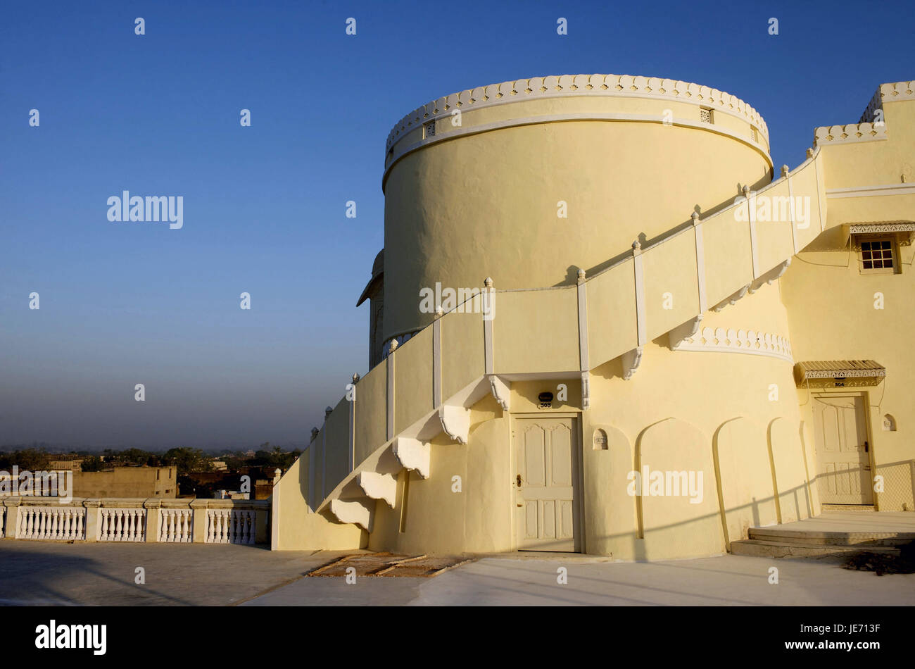 India Rajasthan, regione di Shekhawati Mandawa, Castello, vista dall'esterno, Foto Stock