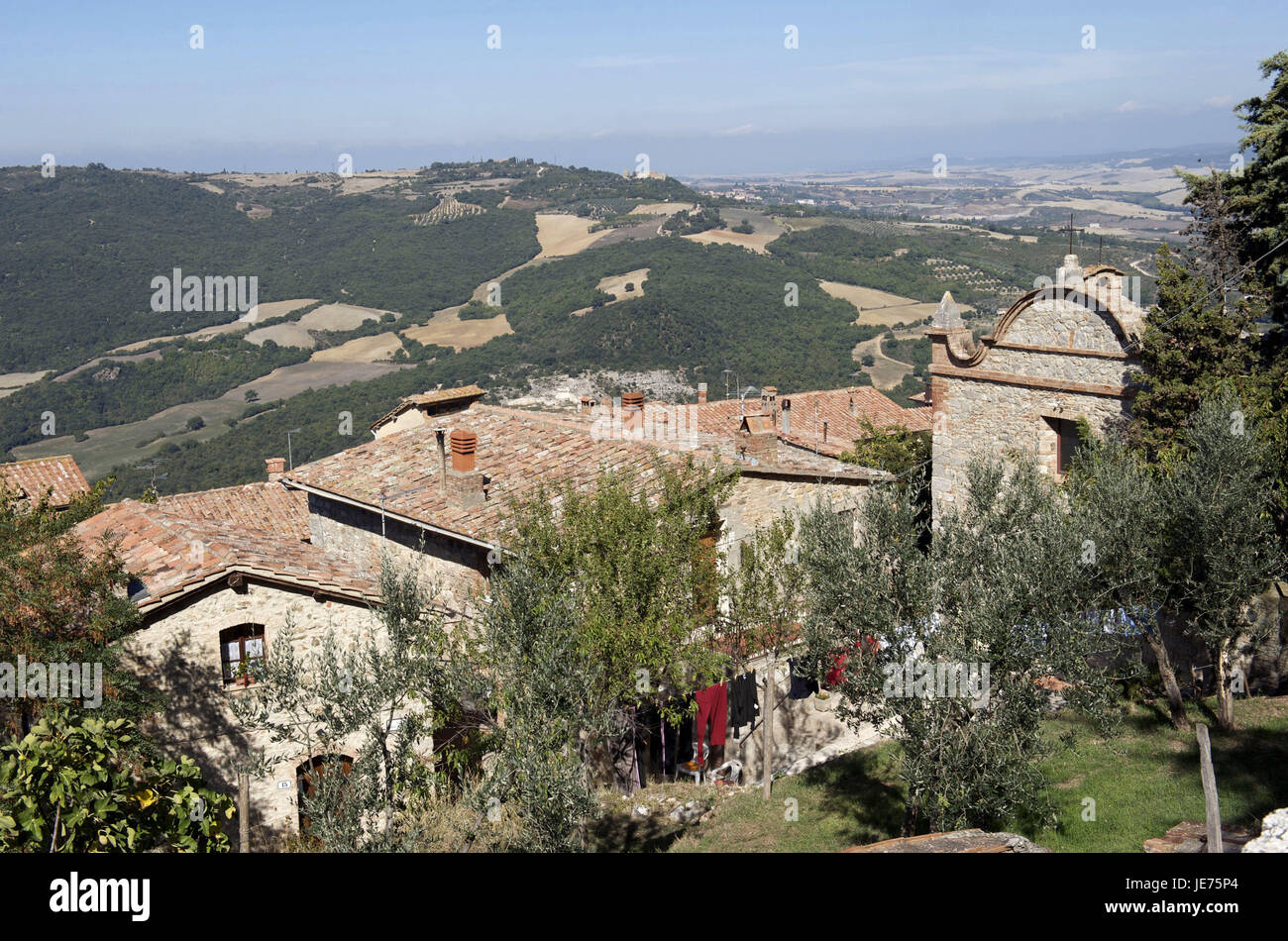 L'Italia, Europa, Toscana, Val d'Orcia, Castiglione d'Orcia, vista circa lo scenario, Foto Stock