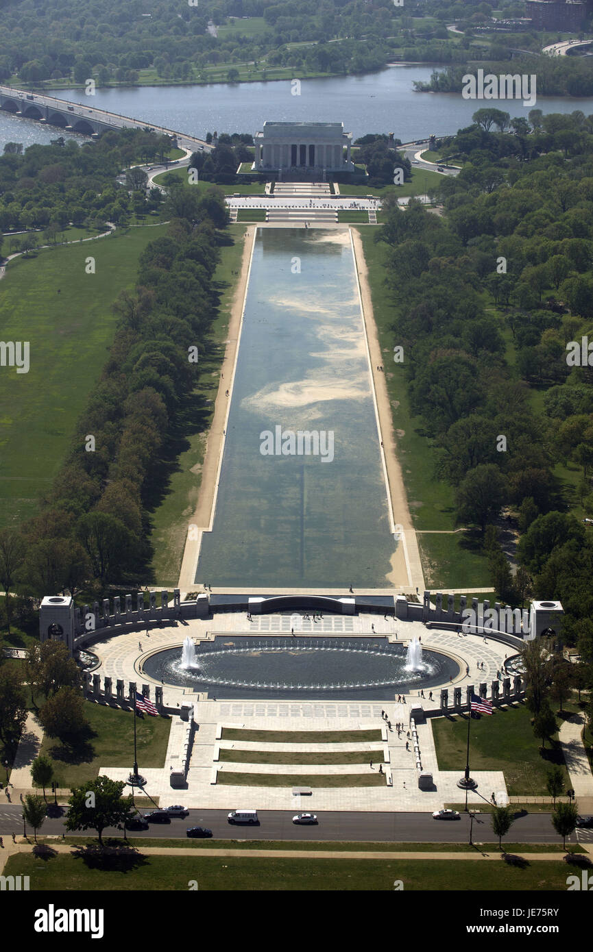 Stati Uniti, America, Washington D.C., vista la guerra monumento, Foto Stock