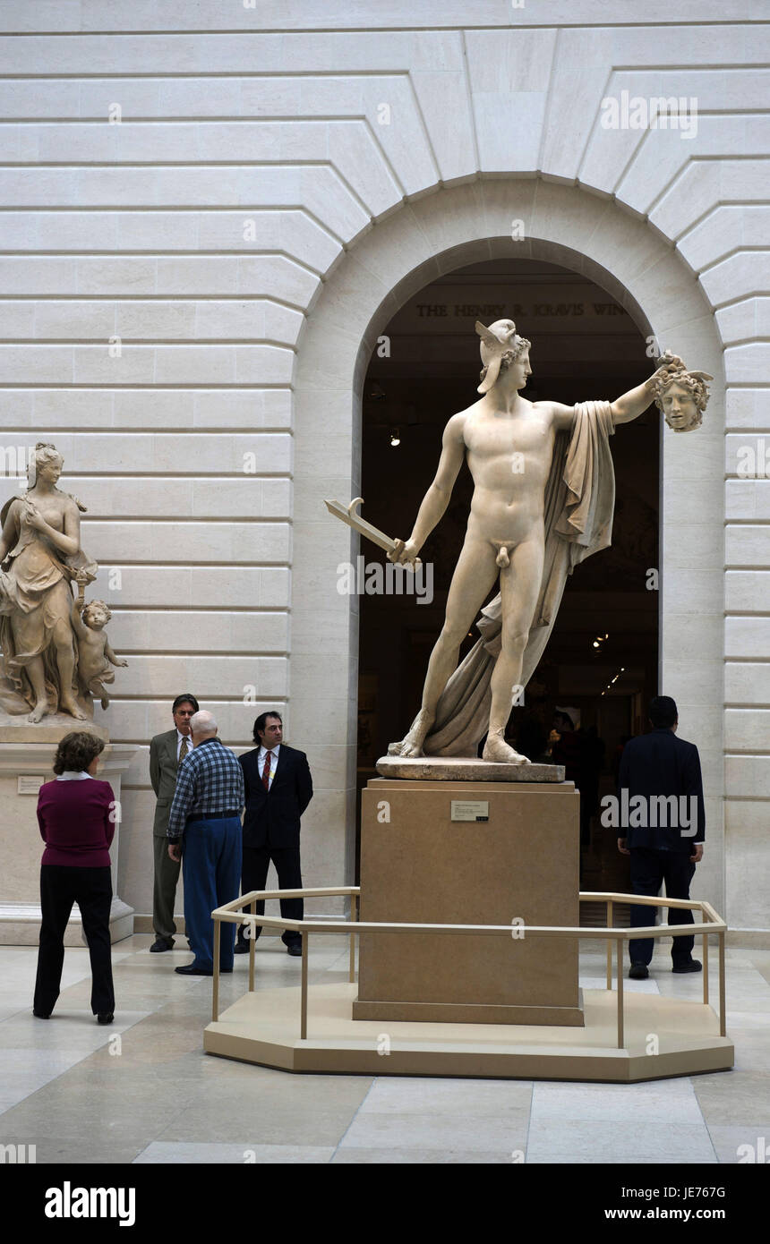 Stati Uniti, America, New York, Manhattan East Side, Metropolitan Museum of Art, scultura, Perseo e Medusa, Foto Stock