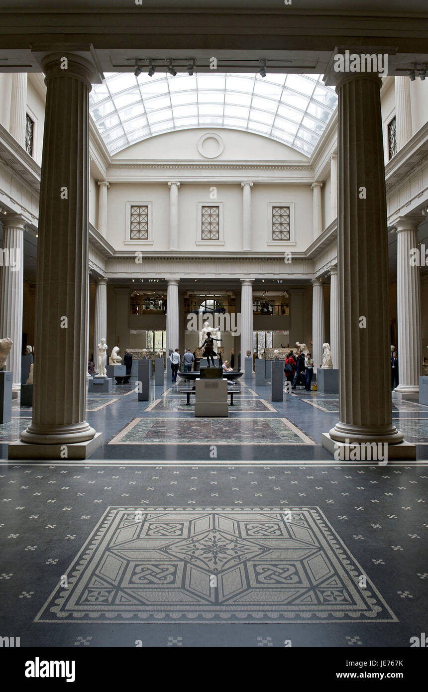 Stati Uniti, America, New York, Manhattan East Side, Metropolitan Museum of Art, hall con sculture, Foto Stock