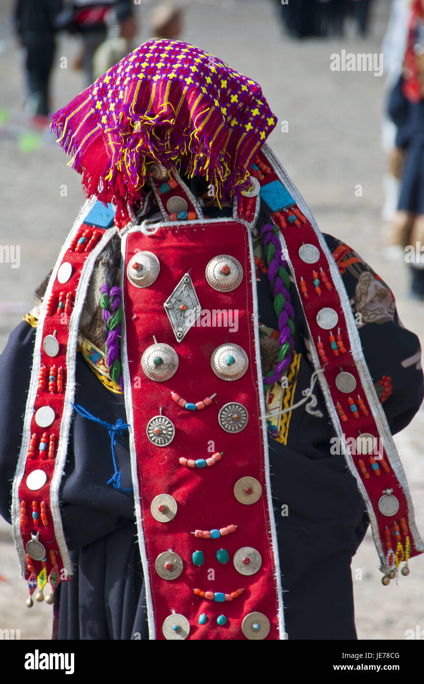 Tradizionale festa dei ceppi in Gerze nell ovest del Tibet, Asia Foto Stock